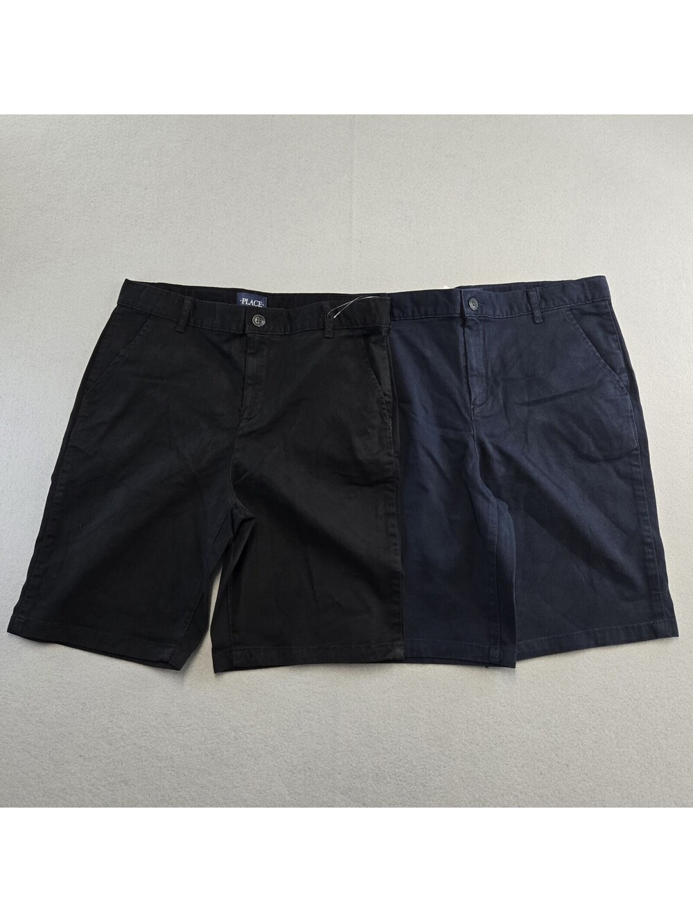 The Childrens Place Boys Chino Shorts Lot of 2 Size 12 Husky Black Navy NWT